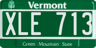 VT license plate XLE713