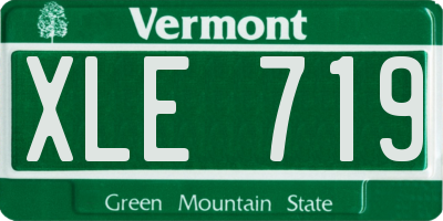 VT license plate XLE719