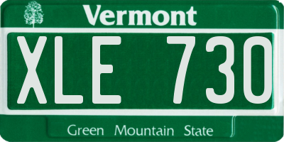VT license plate XLE730