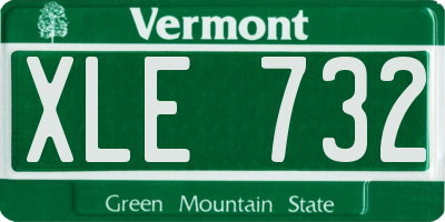 VT license plate XLE732