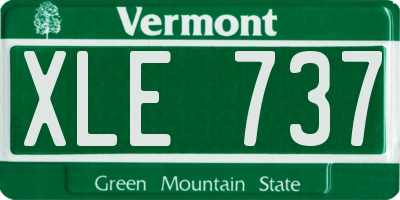 VT license plate XLE737