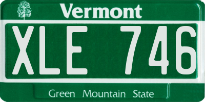 VT license plate XLE746