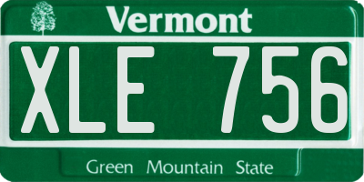 VT license plate XLE756