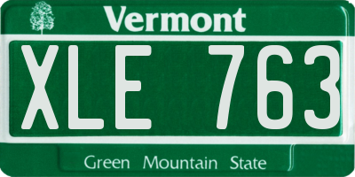 VT license plate XLE763