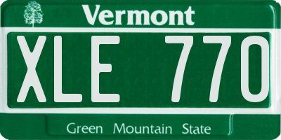 VT license plate XLE770