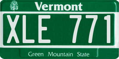 VT license plate XLE771