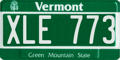 VT license plate XLE773