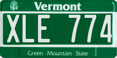 VT license plate XLE774