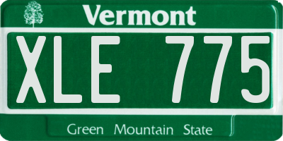 VT license plate XLE775