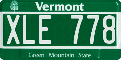 VT license plate XLE778