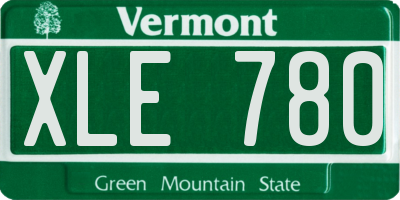VT license plate XLE780