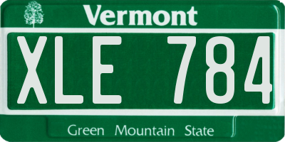 VT license plate XLE784