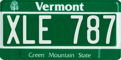 VT license plate XLE787