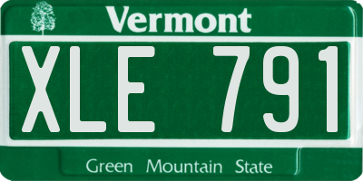 VT license plate XLE791