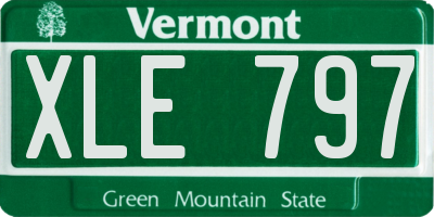VT license plate XLE797