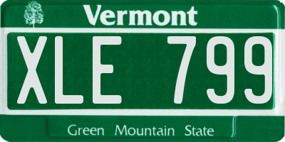 VT license plate XLE799