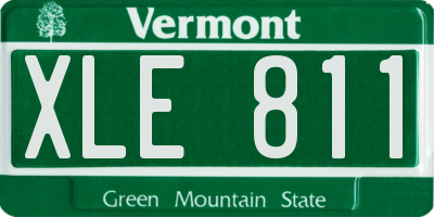 VT license plate XLE811