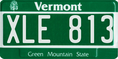 VT license plate XLE813