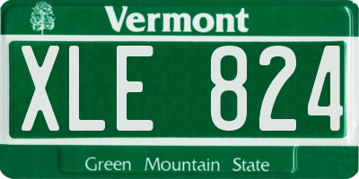 VT license plate XLE824