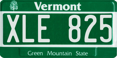 VT license plate XLE825