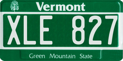 VT license plate XLE827