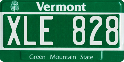 VT license plate XLE828