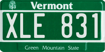 VT license plate XLE831