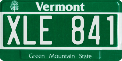 VT license plate XLE841
