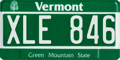 VT license plate XLE846