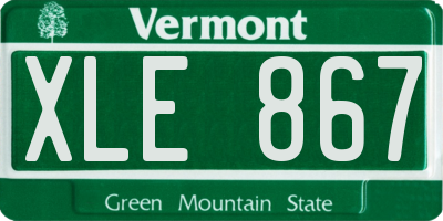 VT license plate XLE867