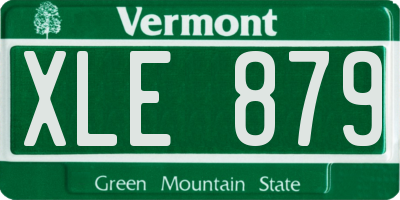 VT license plate XLE879