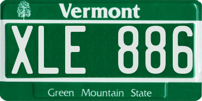 VT license plate XLE886