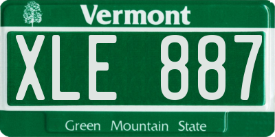 VT license plate XLE887