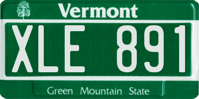 VT license plate XLE891