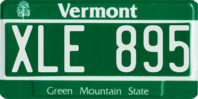 VT license plate XLE895