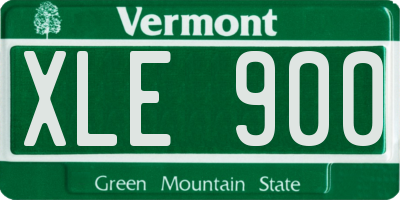 VT license plate XLE900