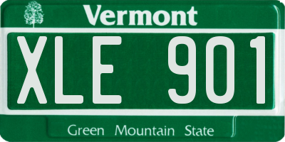 VT license plate XLE901