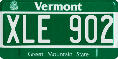 VT license plate XLE902