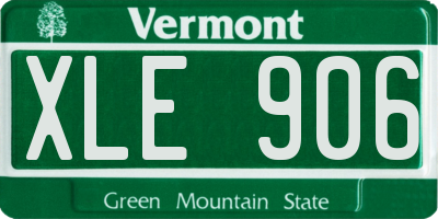 VT license plate XLE906