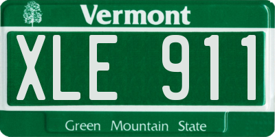 VT license plate XLE911