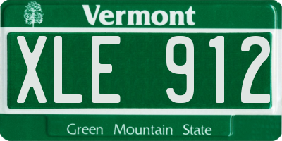VT license plate XLE912