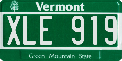 VT license plate XLE919