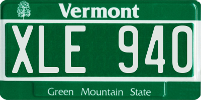 VT license plate XLE940