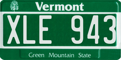 VT license plate XLE943