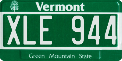 VT license plate XLE944