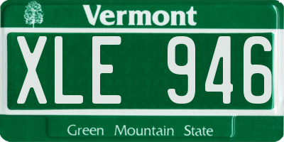 VT license plate XLE946