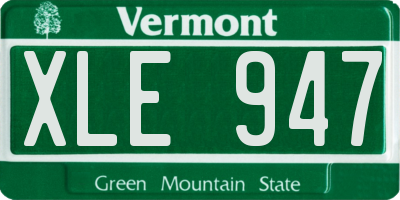 VT license plate XLE947