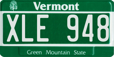 VT license plate XLE948