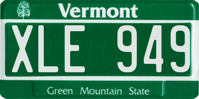 VT license plate XLE949