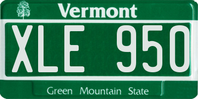 VT license plate XLE950